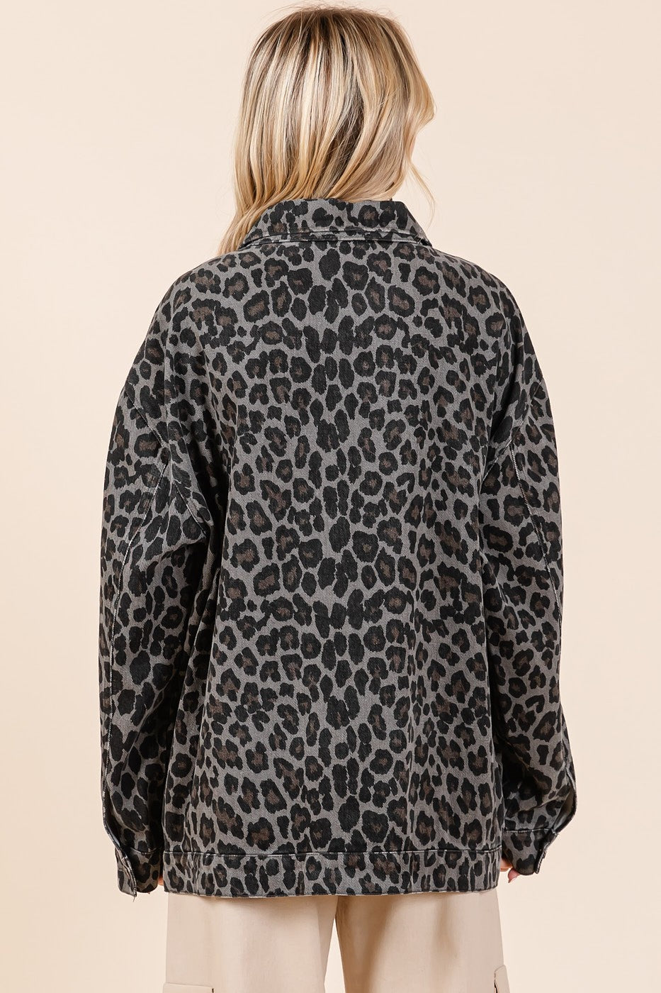 Mittoshop - Leopard Denim Jacket