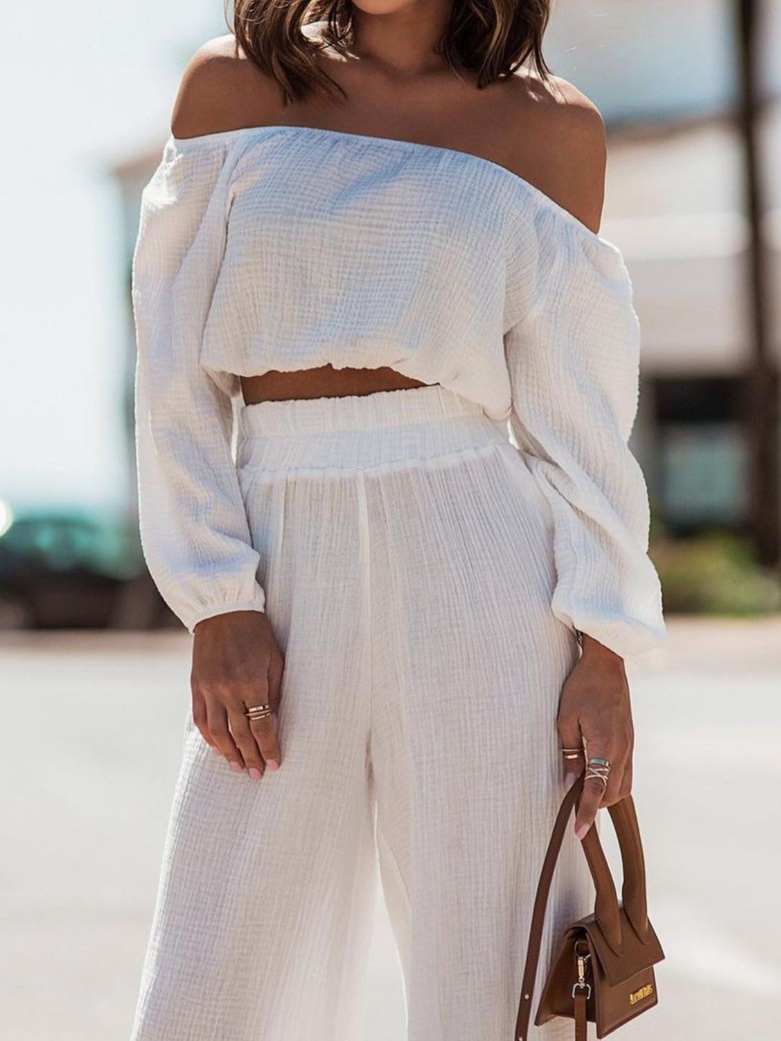 Set - Off Shoulder Top and Pants