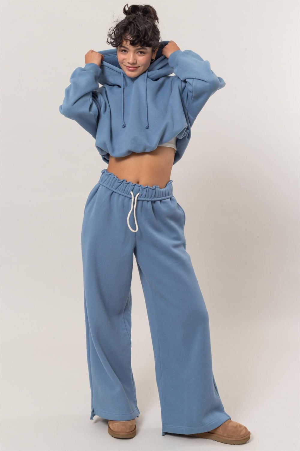 HYFVE - Bubble Hem Cropped Hoodie