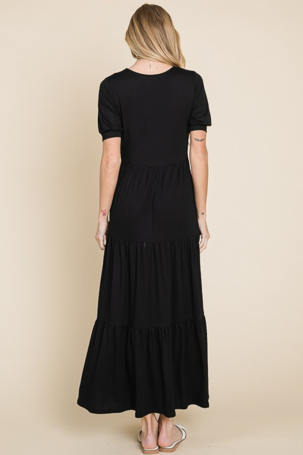 BOMBOM - Short Sleeve Maxi Dress