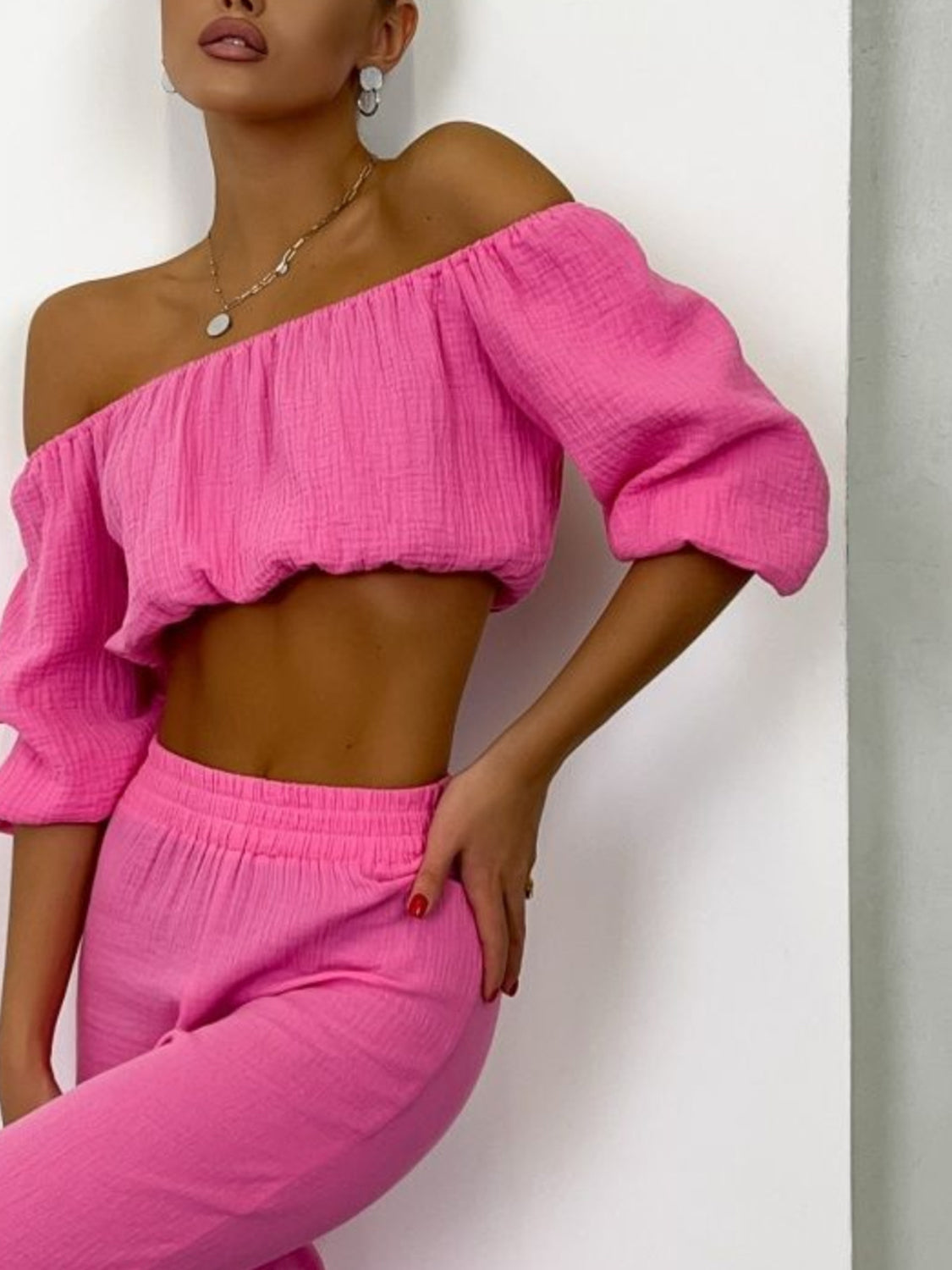 Set - Off Shoulder Top and Pants